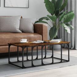 vidaXL füstös tölgy színű szerelt fa dohányzóasztal 100x50x35, 5 cm (833380)