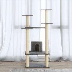 vidaXL világosszürke macskabútor szizál kaparófákkal 110 cm (171480) - vidaxl