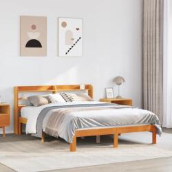 vidaXL viaszbarna tömör fenyőfa ágy matrac nélkül 140 x 200 cm (3306806)