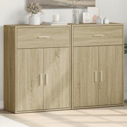 vidaXL 2 db sonoma tölgy színű szerelt fa tálalószekrény 60x30x84 cm (3276597)