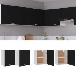vidaXL Lyon 2 db fekete szerelt fa függő szekrény 50 x 31 x 60 cm (805079)