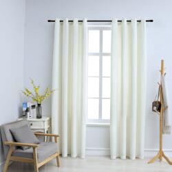 vidaXL 2 db krémszínű bársony sötétítőfüggöny gyűrűkkel 140 x 245 cm (134514) - vidaxl