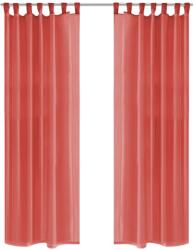 vidaXL 2 db piros fátyolfüggöny 140 x 225 cm (132252) - vidaxl