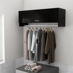 vidaXL fekete szerelt fa ruhásszekrény 100 x 32, 5 x 35 cm (808234) - vidaxl
