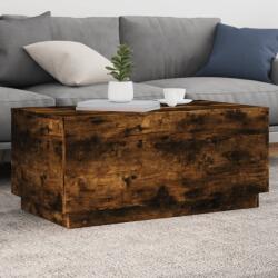 vidaXL füstös tölgy színű dohányzóasztal LED-lámpákkal 90x50x40 cm (839879)