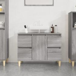 vidaXL szürke sonoma színű szerelt fa mosdószekrény 80 x 33 x 60 cm (821274)