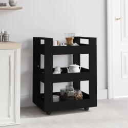 vidaXL fekete szerelt fa zsúrkocsi 60 x 45 x 80 cm (816817)