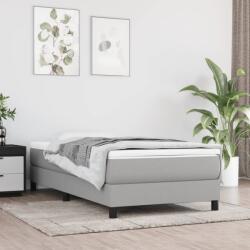 vidaXL világosszürke szövet ágykeret matrac nélkül 80x200 cm (3120468)