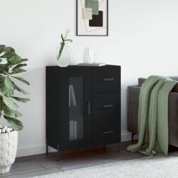 vidaXL fekete szerelt fa tálalószekrény 69, 5 x 34 x 90 cm (828053) - vidaxl