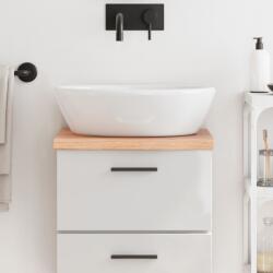 vidaXL világosbarna kezelt tömör fa fürdőszobai pult 40x40x(2-4) cm (3156093)