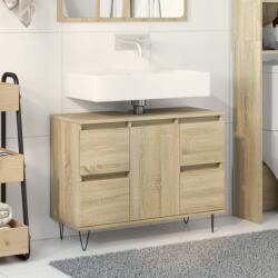 vidaXL sonoma tölgy színű szerelt fa mosdószekrény 80 x 33 x 60 cm (849683)