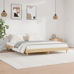 vidaXL sonoma tölgy színű szerelt fa ágykeret matrac nélkül 150x200 cm (832032)