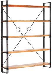 vidaXL 5 szintes tömör akácfa könyvespolc 140 x 30 x 180 cm (286586) - vidaxl