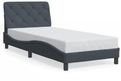 vidaXL sötétszürke bársony ágykeret matrac nélkül 90x190 cm (3207894)