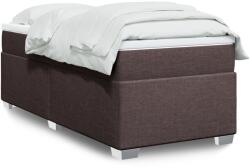 vidaXL sötétbarna szövet rugós ágy matraccal 90 x 200 cm (3285105)