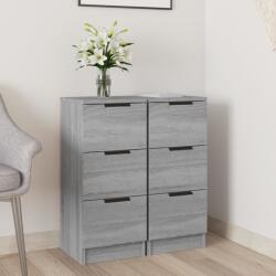 vidaXL 2 db szürke sonoma színű szerelt fa tálalószekrény 30x30x70 cm (817015)