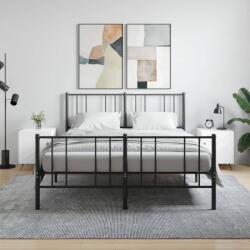 vidaXL 2 db magasfényű fehér szerelt fa éjjeliszekrény 40 x 40 x 50 cm (827505)
