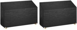 vidaXL 2 db polietilén kerti padhuzat 8 fűzőlyukkal 190x70x70/88 cm (3155391)