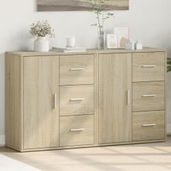 vidaXL 2 db sonoma tölgy színű szerelt fa tálalószekrény 60x31x70 cm (3276555)