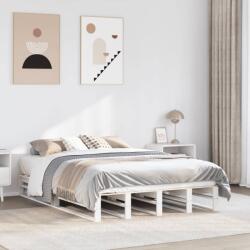 vidaXL fehér tömör fenyőfa ágy matrac nélkül 140 x 200 cm (850843)