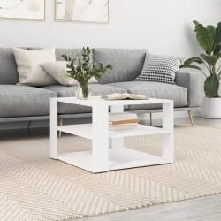 vidaXL fehér szerelt fa dohányzóasztal 59, 5 x 59, 5 x 40 cm (834245) - vidaxl