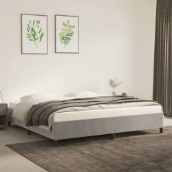 vidaXL világosszürke bársony ágykeret matrac nélkül 200 x 200 cm (347342)