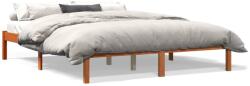 vidaXL viaszbarna tömör fenyőfa ágy matrac nélkül 150 x 200 cm (844860)