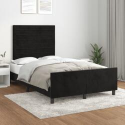 vidaXL ágykeret matrac nélkül fekete 120x190 cm Velvet (3270586)