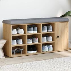 vidaXL sonoma tölgy színű szerelt fa cipőtároló pad 102 x 32 x 50 cm (835091) - vidaxl