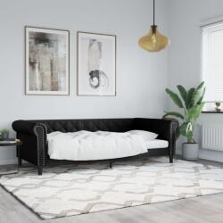 vidaXL fekete műbőr kanapéágy keret 80 x 200 cm (354222)