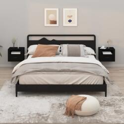 vidaXL 2 db fekete falra szerelhető éjjeliszekrény 50 x 36 x 40 cm (816883)