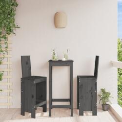 vidaXL 2 db szürke tömör fenyőfa bárszék 40x42x120 cm (825354) - vidaxl