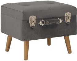 vidaXL szürke bársony tárolóülőke 40 cm (329253) - vidaxl