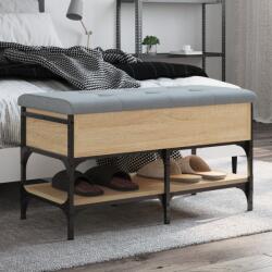 vidaXL sonoma tölgy színű szerelt fa cipőtároló pad 82 x 42 x 45 cm (835193) - vidaxl