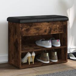 vidaXL füstös tölgy színű szerelt fa cipőpad 62 x 32 x 50 cm (835100)