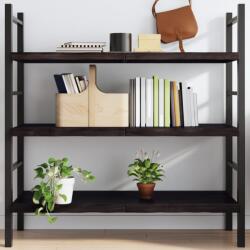 vidaXL sötétbarna kezelt tömör tölgyfa fali polc 120 x 60 x (2-4) cm (363818) - vidaxl