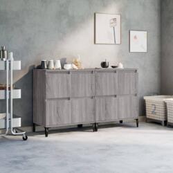 vidaXL 2 db szürke sonoma színű szerelt fa tálalószekrény 60x35x70 cm (3185765)