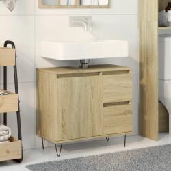 vidaXL sonoma tölgy színű szerelt fa fürdőszobaszekrény 65x33x60 cm (849677)