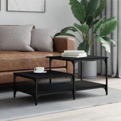 vidaXL fekete szerelt fa dohányzóasztal 100 x 50, 5 x 45 cm (835379)