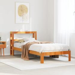 vidaXL viaszbarna tömör fenyőfa ágy matrac nélkül 100 x 200 cm (3306063)