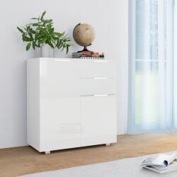 vidaXL magasfényű fehér szerelt fa tálalószekrény 71 x 35 x 80 cm (283715)