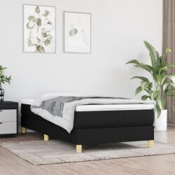 vidaXL fekete szövet rugós ágy matraccal 90x190 cm (3144137)