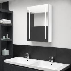 vidaXL fényes fehér LED-es tükrös fürdőszobaszekrény 50 x 13 x 70 cm (326501)