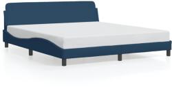 vidaXL kék szövet ágykeret fejtámlával matrac nélkül 180x200 cm (373231)