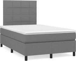 vidaXL sötétszürke szövet rugós és LED-es ágy matraccal 120x190 cm (3270198)