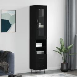 vidaXL fekete szerelt fa magasszekrény 34, 5 x 34 x 180 cm (3199330)