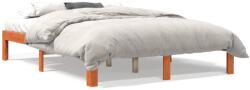 vidaXL viaszbarna tömör fenyőfa ágy matrac nélkül 140 x 190 cm (844167)