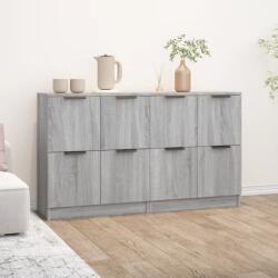 vidaXL 2 db szürke sonoma színű szerelt fa tálalóasztal 60x30x70 cm (3115810)