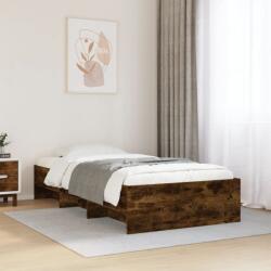vidaXL füstös tölgy színű szerelt fa ágykeret matrac nélkül 75x190 cm (3295713)