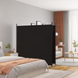 vidaXL 2 paneles fekete szövet térelválasztó 348 x 180 cm (350277)